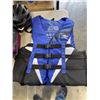 Image 2 : ADULT FLUID LIFE JACKET, 2 COOLERS AND PAIR OF HELMETS