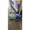 Image 4 : ASSORTED BROOMS, SQUEEGIE, AND LOBBY DUST PANS