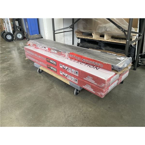 4.5 BOXES OF VINYL FLOORING AND BOX OF OTHER VINYL BOARDS