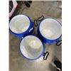 Image 4 : 3 BLUE 40 LITER FOOD GRADE PLASTIC DRUMS