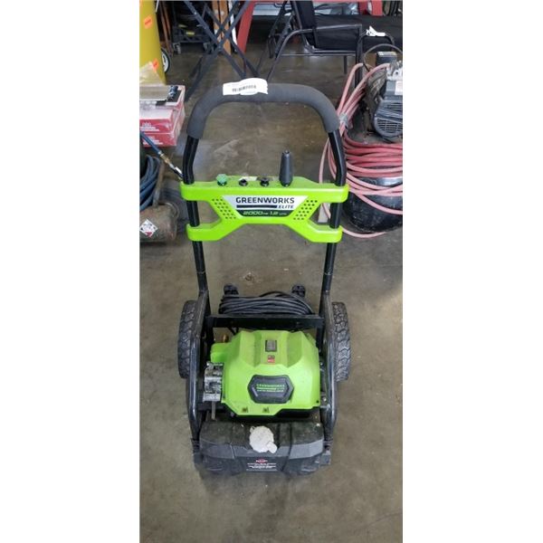 GREENWORKS ELITE 2000PSI PRESSURE WASHER - WORKING, NO HOSES