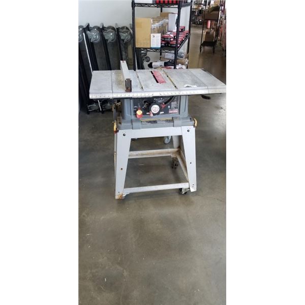 CRAFTSMAN 10 INCH TABLE SAW ON ROLLING STAND, WORKING