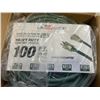 Image 3 : AS NEW 100FT GREEN INDOOR OUTDOOR HEAVY DUTY LIGHTED 3 WIRE GROUNDED EXTENSION CORD 12AWG