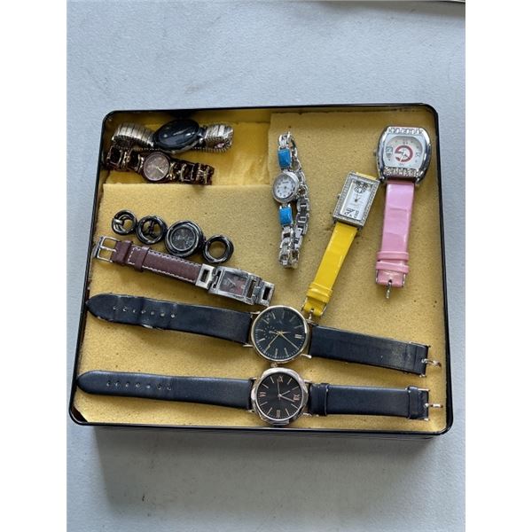 9 WATCHES ALL WORKING WITH NEW BATTERIES