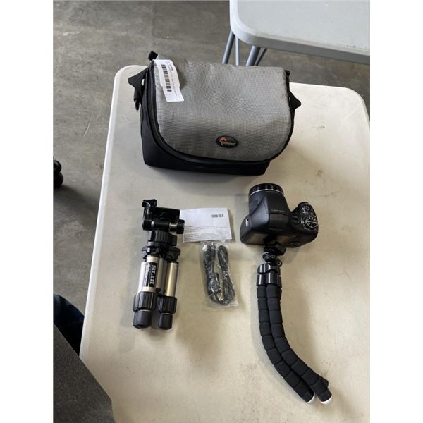 SONY CYBERSHOT 20.1 MEGAPIXEL DIGITAL CAMERA WORKING GOOD WITH CASE AND TRIPODS, MODEL DSC-H300