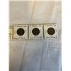 Image 1 : 3 CANADIAN LARGE CENTS 1896 QUEEN VICTORIA, 1906 KING EDWARD VII, 1916 KING GEORGE V