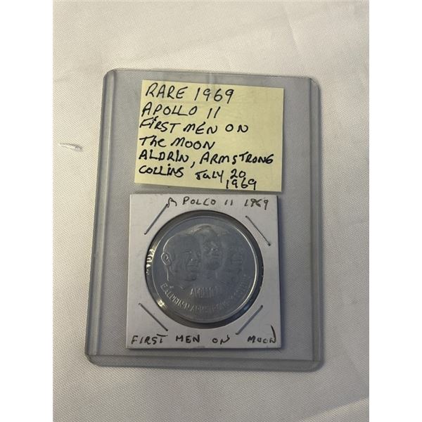 RARE 1969 APOLLO 2 FIRST MEN ON THE MOON - ALDRIN, ARMSTRONG, COLLINS JULY 20 1969