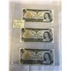 Image 1 : 3 - 1937 $1 BILLS IN SEQUENCE, 714-716 LAST ISSUES