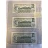 Image 2 : 3 - 1937 $1 BILLS IN SEQUENCE, 714-716 LAST ISSUES
