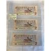 Image 1 : 3 - 1986 CANADIAN $2 BILLS IN SEQUENCE 721-723 LAST ISSUES