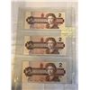 Image 2 : 3 - 1986 CANADIAN $2 BILLS IN SEQUENCE 721-723 LAST ISSUES