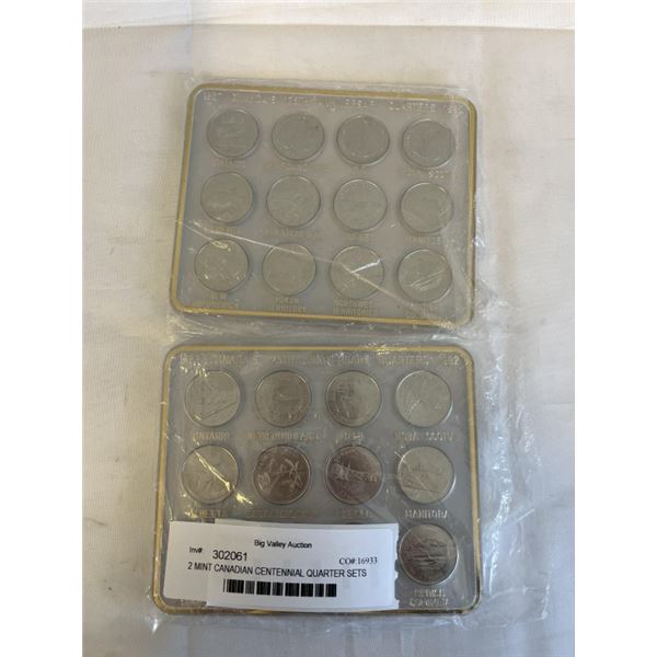 2 MINT CANADIAN CENTENNIAL QUARTER SETS