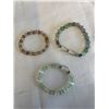 Image 2 : 3 VINTAGE STONE BEADS BRACELETS AND 4 STRAND BEADS BRACELET