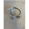 Image 1 : SILVER AND WHITE LEATHER BRACELET