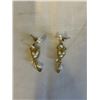 Image 1 : VINTAGE GOLD PLATED W/ PEARLS EARRINGS