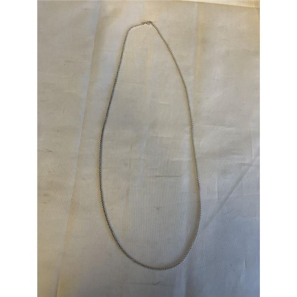 STERLING SILVER CHAIN, MARKED 925, EXTRA LENGTH 27"