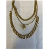 Image 2 : TRIPLE STRAND GOLD NECKLACE