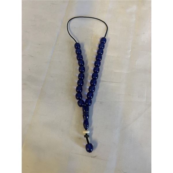 VINTAGE ULTRA BLUE BEADS PRAYER BRACELET