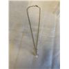Image 1 : SILVER CHAIN W/ GENUINE PEARL PENDANT NECKLACE