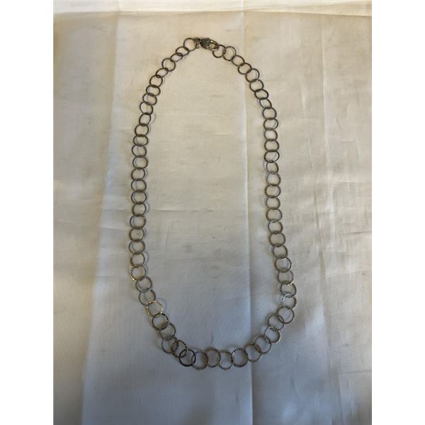 STERLING SILVER LINKS NECKLACE 29" LONG