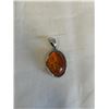 Image 1 : STERLING SILVER W/ AMBER STONES PENDANT MARKED 925