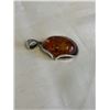 Image 2 : STERLING SILVER W/ AMBER STONES PENDANT MARKED 925