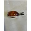 Image 3 : STERLING SILVER W/ AMBER STONES PENDANT MARKED 925