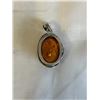 Image 4 : STERLING SILVER W/ AMBER STONES PENDANT MARKED 925