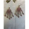 Image 2 : 2 PAIRS OF VINTAGE INDIAN DANGLE EARRINGS