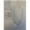 Image 1 : AUSTRIAN CRYSTAL BEADS NECKLACE AND PAIR OF EARRINGS SET