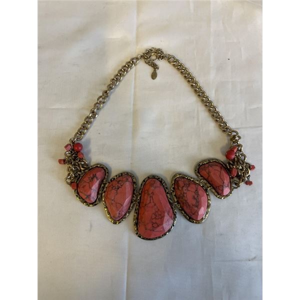 HEAVY VINTAGE STONES NECKLACE