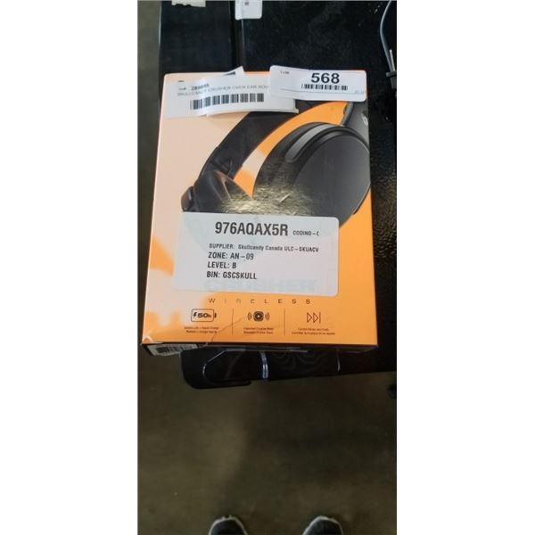 SKULLCANDY CRUSHER OVER EAR SOUND ISOLATING WIRELESS HEADPHONES W/ MIC - TESTED WORKING, RETAIL $149