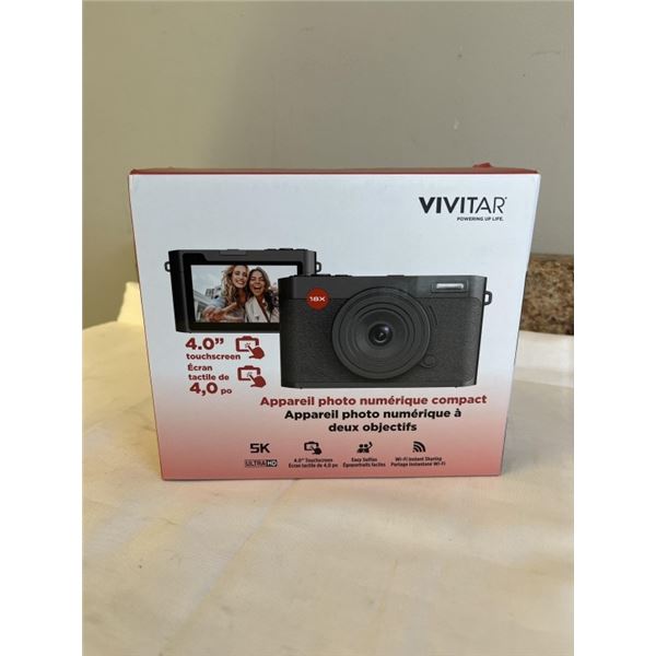 NEW VIVITAR VECXX140 WIFI 20MP 5K VIDEO DIGITAL CAMERA - TESTED WORKING, RETAIL 249