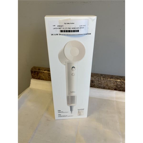 NEW LAIFEN SWIFT SE LITE PINK 1400W HAIR DRYER - TESTED WORKING, RETAIL $109
