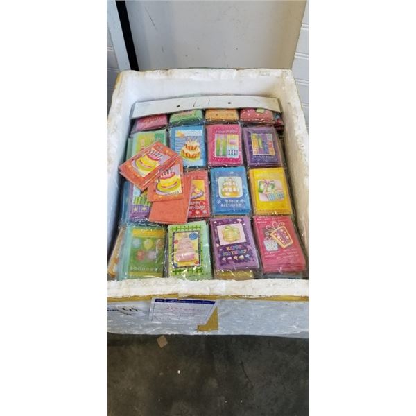LARGE BOX OF NEW MINI BIRTHDAY CARDS - OVER 1000