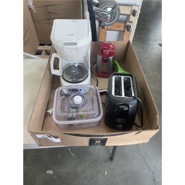 LOT OF KITCHEN APPLIANCES - ALL WORKING, TOASTER, COFFEE POT, ETC