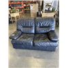 Image 1 : "WILMA" MADE IN ITALY BLACK LEATHER SOFA