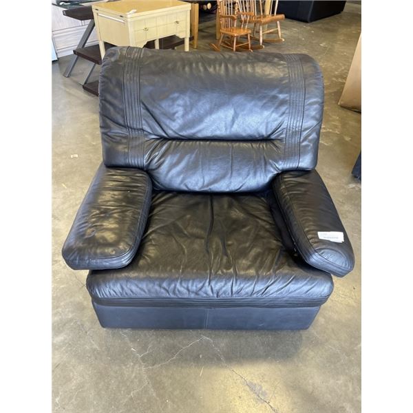 "WILMA" MADE IN ITALY BLACK LEATHER CHAIR