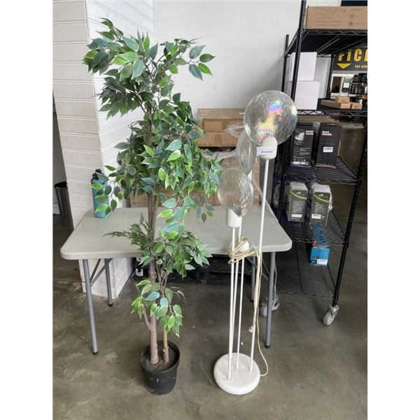 DECORATIVE FLOOR LAMP AND ARTIFICIAL TREE