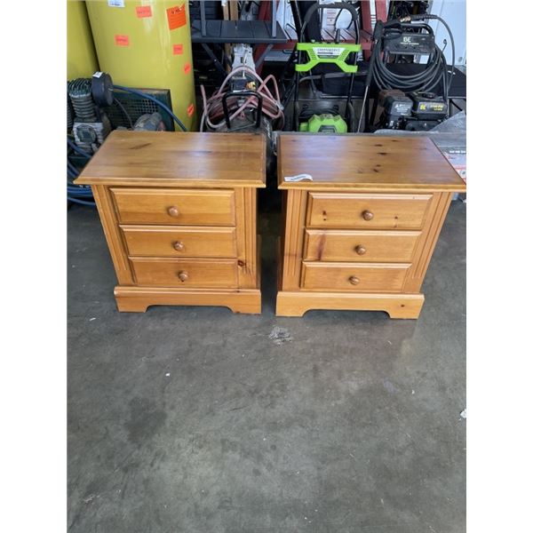PAIR OF 3 DRAWER NIGHTSTANDS