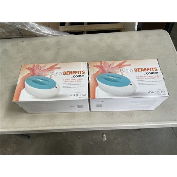 2 CONAIR BODY BENEFITS SPA PARAFFIN SYSTEM