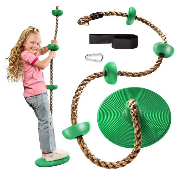 JUNGLE GYM KINGDOM TREE SWING CLIMBING ROPE WITH PLATFORMS