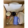 Image 3 : 2 BOXES OF DINNERWARE, MUGS AND MORE