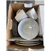 Image 4 : 2 BOXES OF DINNERWARE, MUGS AND MORE