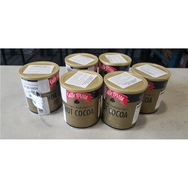 6 CAFFE D'VITA HOT COCOA MIX (453 G EACH) BB - 2025