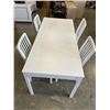 Image 1 : WHITE MODERN DINING TABLE AND 4 CHAIRS