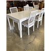 Image 2 : WHITE MODERN DINING TABLE AND 4 CHAIRS