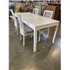 Image 3 : WHITE MODERN DINING TABLE AND 4 CHAIRS