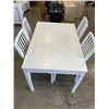 Image 6 : WHITE MODERN DINING TABLE AND 4 CHAIRS
