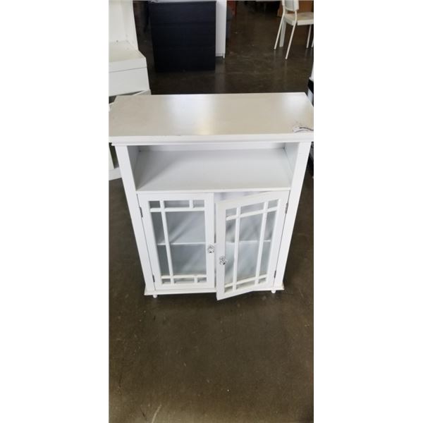 WHITE MODERN 2 DOOR CABINET
